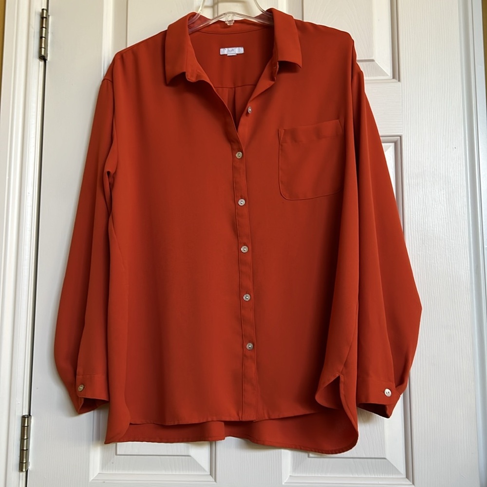 A beautiful shade of orange tops  by J.Jill